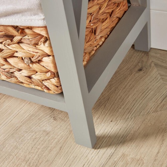 (Grey) Dartmouth double-basket drawer locker, already assembled.